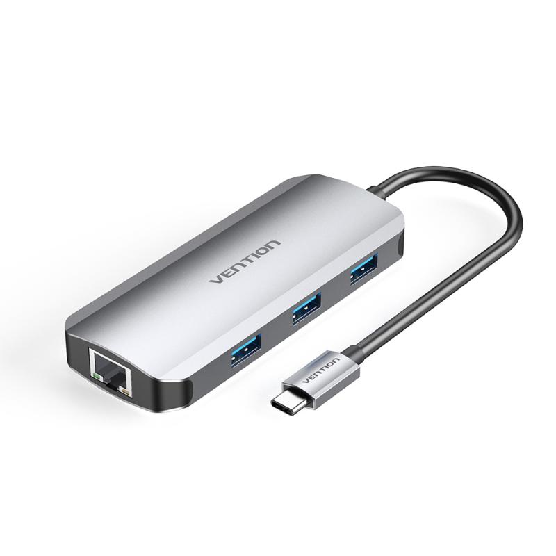 Docking USB Tipo-C TOHHB/ 1xHDMI/ 3xUSB/ 1xRJ45/ 1xUSB Tipo-C PD