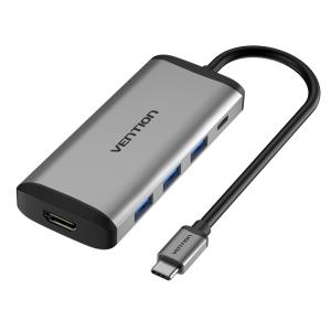 Docking USB Tipo-C CNBHB/ 1xHDMI/ 3xUSB/ 1xUSB Tipo-C PD/ Gris