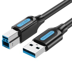 Cable USB 3.0 Impresora COOBI/ USB Tipo-B Macho - USB Macho/ 3m/ Negro