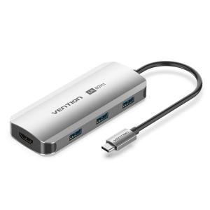 TQDHB base para portátil y replicador de puertos Alámbrico USB 3.2 Gen 1 (3.1 Gen 1) Type-C Gris