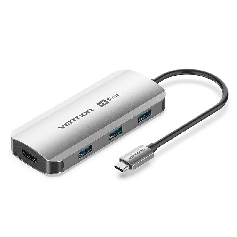 TQDHB base para portátil y replicador de puertos Alámbrico USB 3.2 Gen 1 (3.1 Gen 1) Type-C Gris