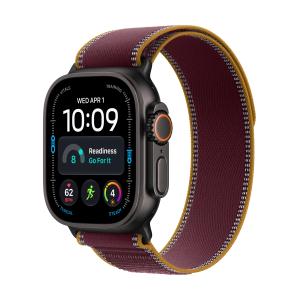 Watch Ultra 4 (GPS + Cellular) - Caja de titanio negro de 49 mm - Correa Loop Trail burdeos - Talla S/M