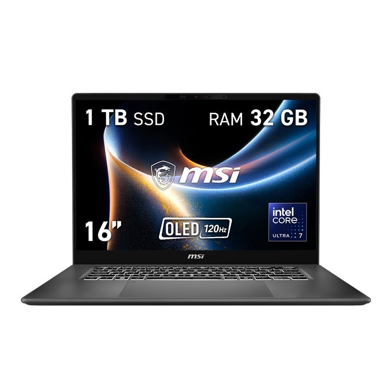 MSI Prestige 16 AI+ C3MG-253ES Copilot+ PC Intel Core Ultra 7 355 Portátil 40,6 cm (16") 2.8K 32 GB LPDDR5x-SDRAM 1 TB SSD