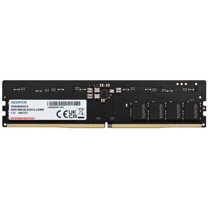 ADATA AD5U560064G-S módulo de memoria 64 GB 1 x 64 GB DDR5 5600 MT s 288-pin DIMM