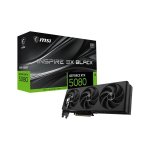 MSI GeForce RTX 5080 16G INSPIRE 3X OC BLACK NVIDIA 16 GB GDDR7