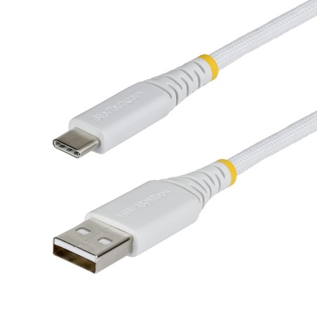 StarTech.com Cable Cargador USB-A a USB-C de 30cm - 15W 3A - Cable USB a Tipo C de Carga Rápida Trenzado de Nailon -