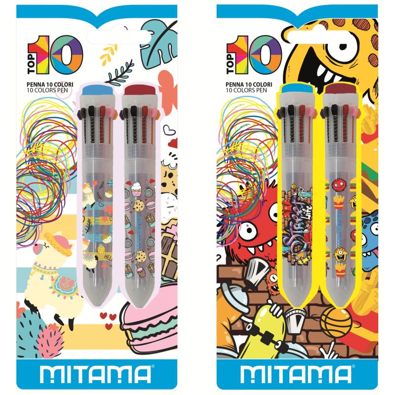 Penna Top Ten - 10 Colori Multicolor Bolígrafo multifunción