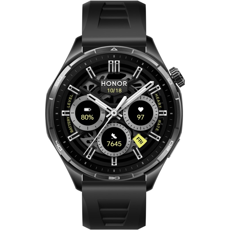 Honor Watch 6 3,71 cm (1.46") AMOLED 46.5 mm Digital 464 x 464 Pixeles Pantalla táctil Negro GPS (satélite)