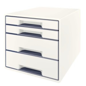 Leitz WOW Cube organizador para cajón de escritorio Plástico Blanco