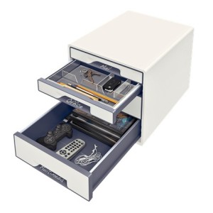 Leitz WOW Cube organizador para cajón de escritorio Plástico Blanco