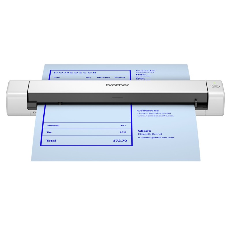 Brother DS-640E Escáner portátil 600 x 600 DPI A4 Negro, Blanco