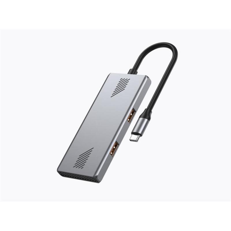 UHB-CM-U310-A2C2-01 hub de interfaz USB 3.2 Gen 1 (3.1 Gen 1) Type-C Plata