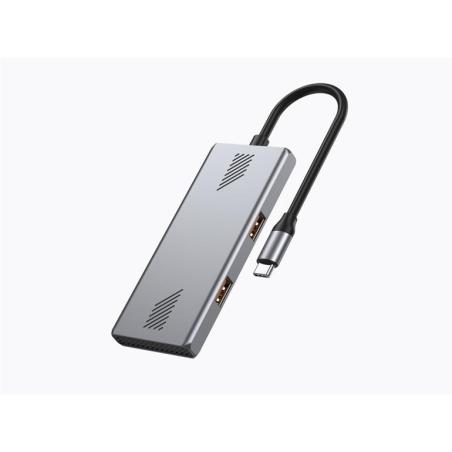 UHB-CM-U310-A2C2-01 hub de interfaz USB 3.2 Gen 1 (3.1 Gen 1) Type-C Plata