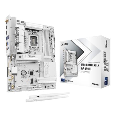 B860 Challenger WiFi White Intel B860 LGA 1851 (Socket V1) ATX