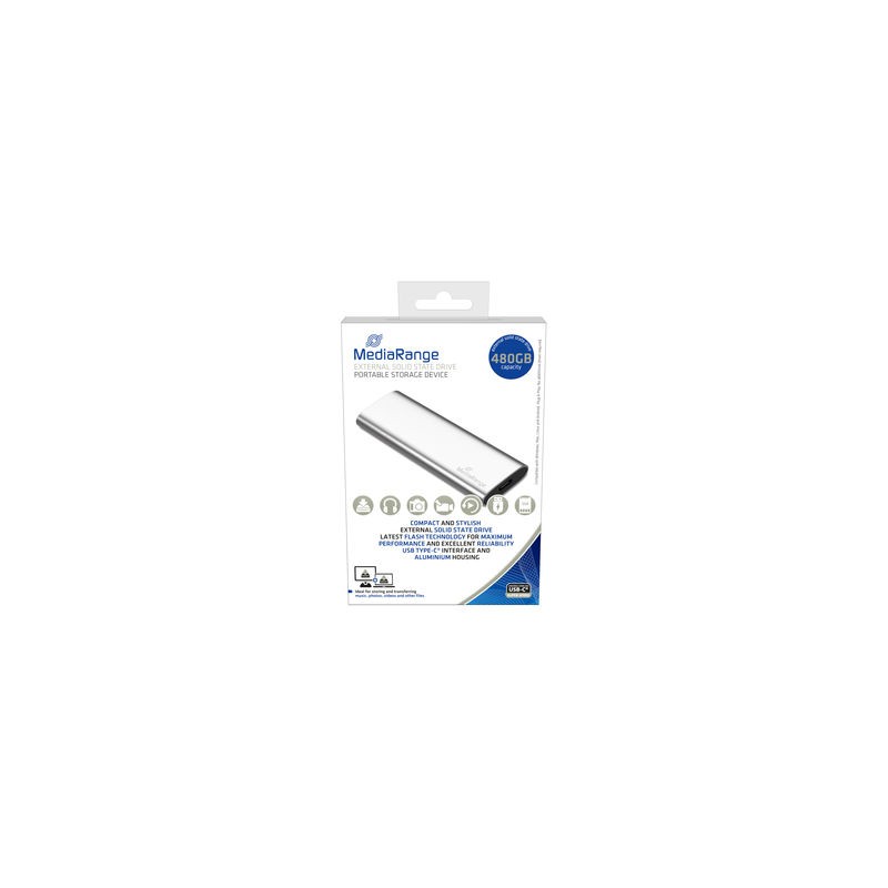 MR1102 unidad externa de estado sólido 480 GB USB Tipo C 3.2 Gen 2 (3.1 Gen 2) Plata