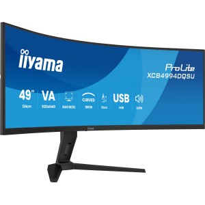 iiyama ProLite XCB4994DQSU-B1 pantalla para PC 124,5 cm (49") 5120 x 1440 Pixeles Dual QHD LCD Negro
