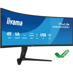 iiyama ProLite XCB4994DQSU-B1 pantalla para PC 124,5 cm (49") 5120 x 1440 Pixeles Dual QHD LCD Negro