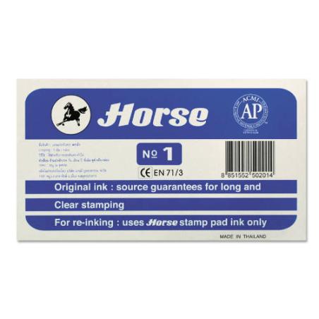 TAMPON METALICO RECARGABLE Nº1 COLOR AZUL HORSE 250201