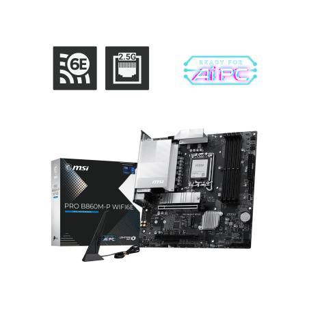 PRO B860M-P WIFI6E placa base Intel B860 LGA 1851 (Socket V1) micro ATX