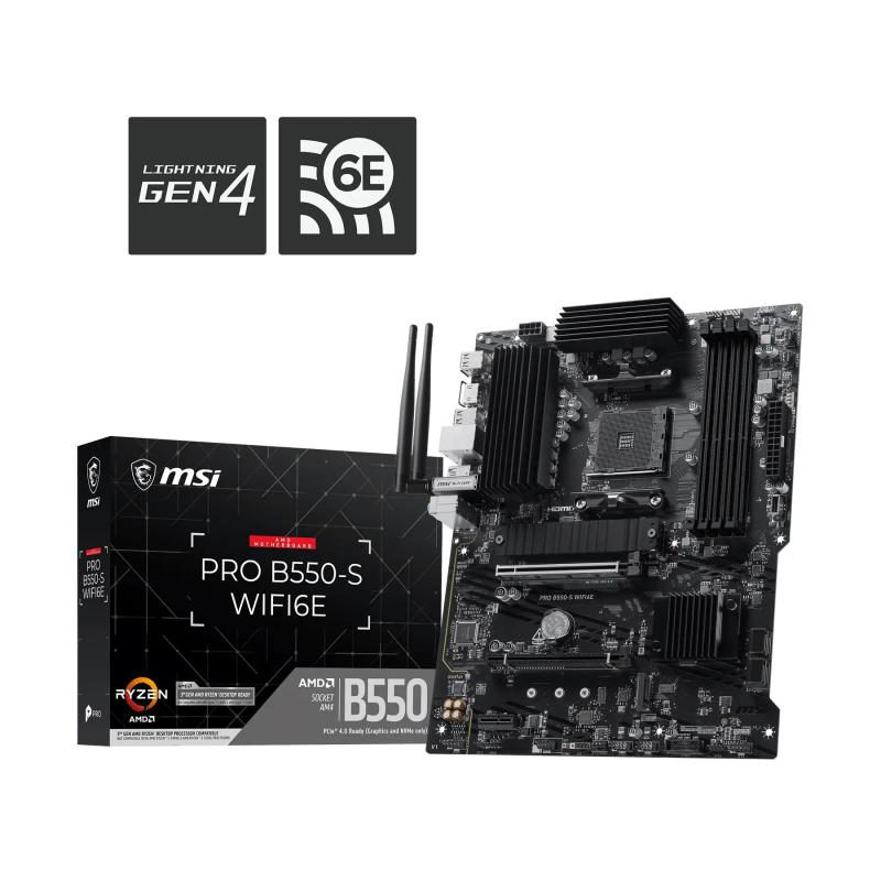 PRO B550-S WIFI6E placa base AMD B550 Zócalo AM4 ATX