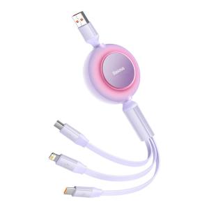 CAMJ010105 cable USB USB 2.0 USB A USB C/Micro-USB B/Lightning 0,48 Gbit/s 66 W Violeta