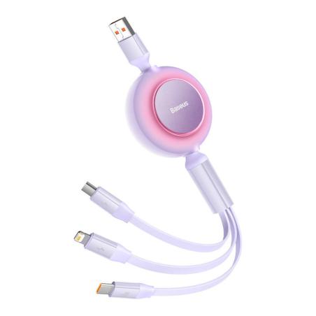 CAMJ010105 cable USB USB 2.0 USB A USB C/Micro-USB B/Lightning 0,48 Gbit/s 66 W Violeta