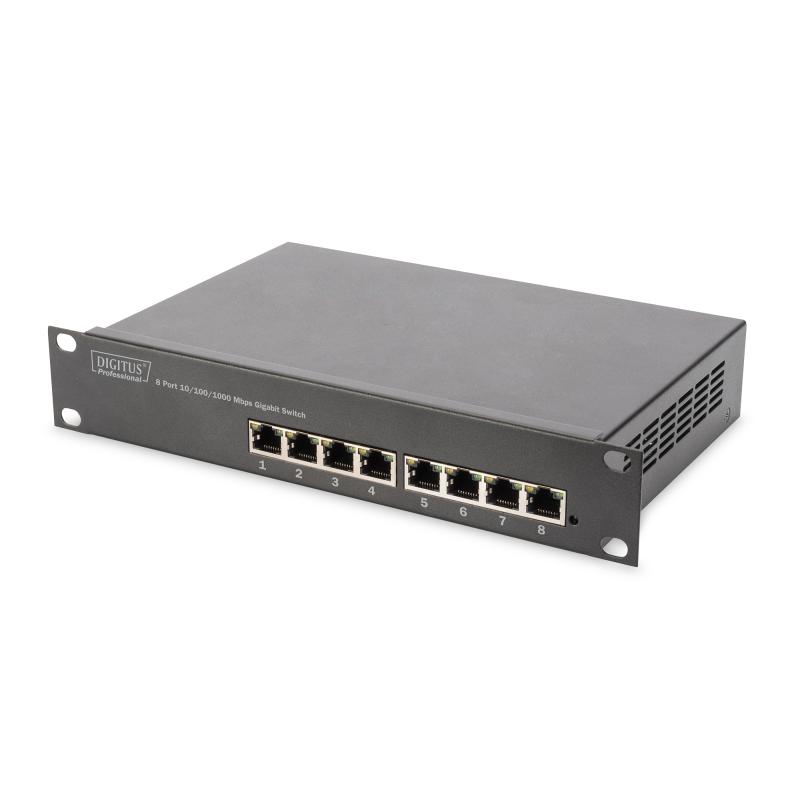 Conmutador Gigabit 10" de 8 puertos no gestionado