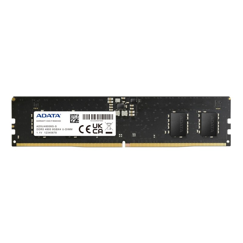 ADATA AD5U48008G-S módulo de memoria 8 GB 1 x 8 GB DDR5 4800 MHz ECC ADATA AD5U48008G-S módulo de memoria 8 GB 1 x 8 GB DDR5 4800 MHz ECC