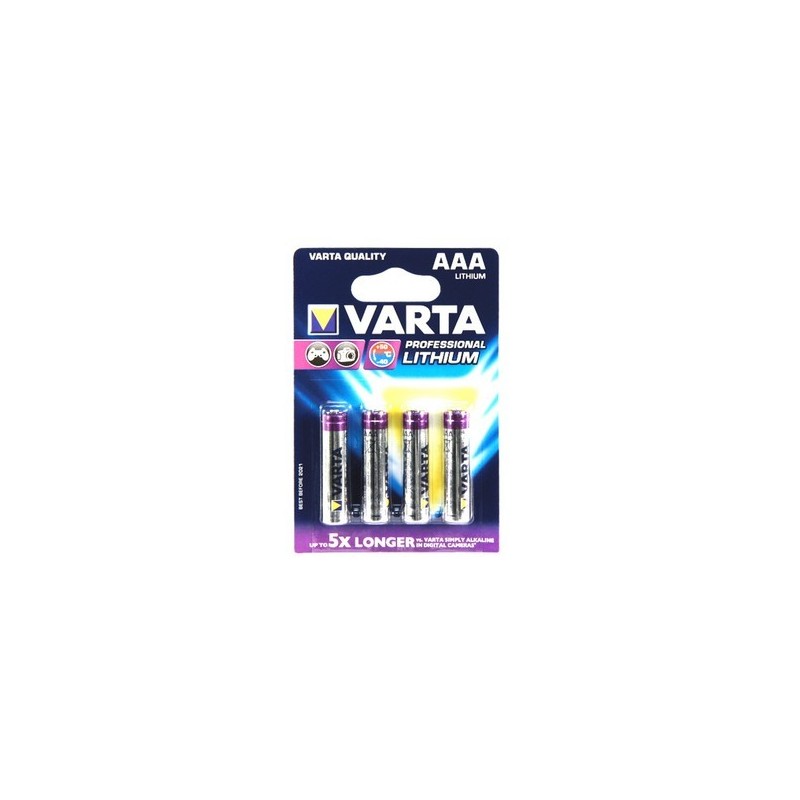 Varta 4x AAA Lithium Batería de un solo uso Litio