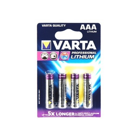 Varta 4x AAA Lithium Batería de un solo uso Litio