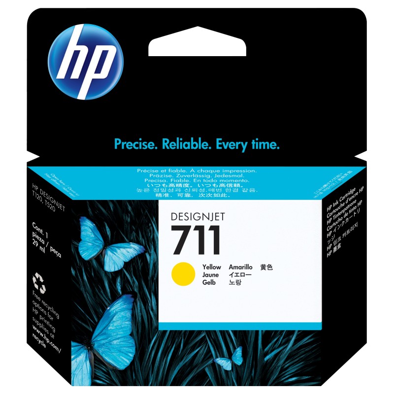 HP Cartucho de tinta DesignJet 711 amarillo de 29 ml