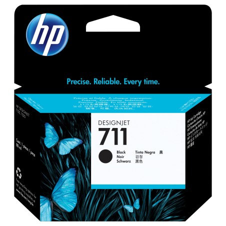 HP Cartucho de tina DesignJet 711 negro de 80 ml