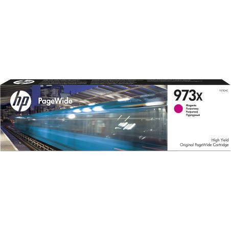 HP Cartucho magenta original PageWide 973X de alto rendimiento
