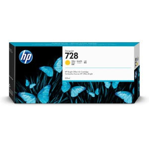 HP Cartucho de tinta DesignJet 728 amarillo de 300 ml