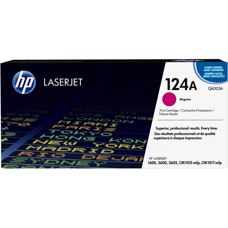 HP Cartucho de tóner original LaserJet 124A magenta