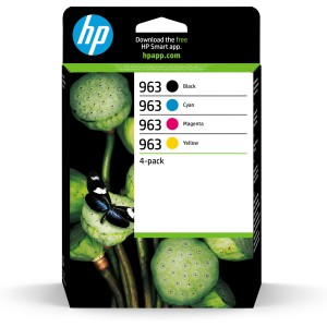 HP Paquete de 4 cartuchos de tinta Original 963 negro cian magenta amarillo