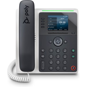 POLY Teléfono IP Edge E220 y habilitado para alimentación a través de Ethernet (PoE)