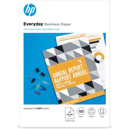 HP Papel para uso profesional Everyday, satinado, 120 g m2, A4 (210 x 297 mm), 150 hojas