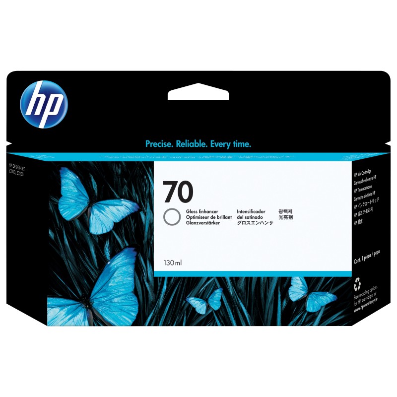 HP Cartucho de tinta de mejora de brillo DesignJet 70 de 130 ml