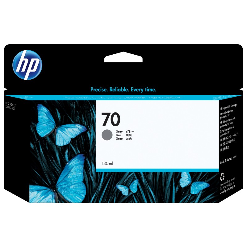 HP Cartucho de tinta 70 gris de 130 ml