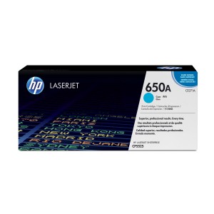HP Cartucho de tóner original LaserJet 650A cian