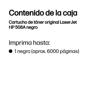 HP Cartucho de tóner original LaserJet 508A negro