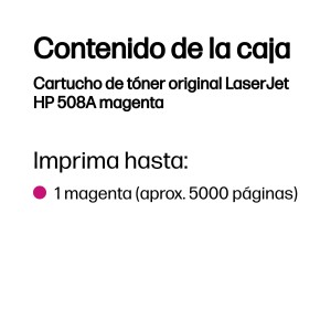 HP Cartucho de tóner original LaserJet 508A magenta