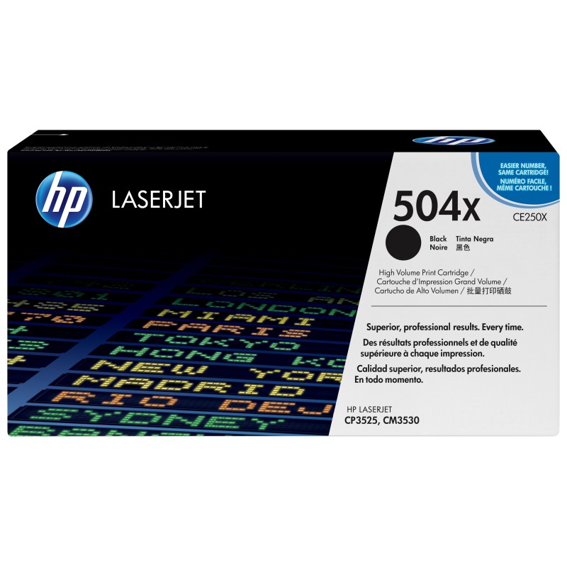HP Cartucho de tóner original LaserJet 504X de alta capacidad negro