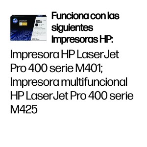 HP Cartucho de tóner original LaserJet 80X de alta capacidad negro