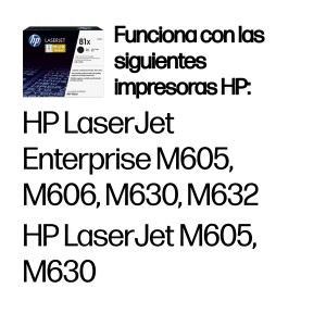 HP Cartucho de tóner original LaserJet 81X de alta capacidad negro
