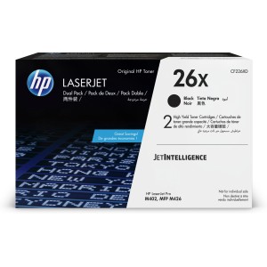 HP Paquete de 2 cartuchos de tóner negro Originales LaserJet 26X de alta capacidad