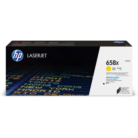 HP Cartucho de tóner Original LaserJet 658X amarillo de alta capacidad