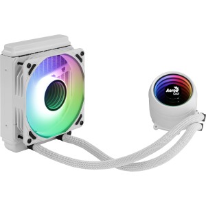 Aerocool MIRAGEL120W Refrigeración Líquida CPU Ventilador 12cm ARGB TDP 200W Blanco