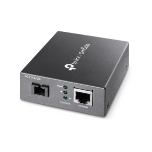 TP-Link Omada FC111A-20 convertidor de medio 100 Mbit s Monomodo Negro